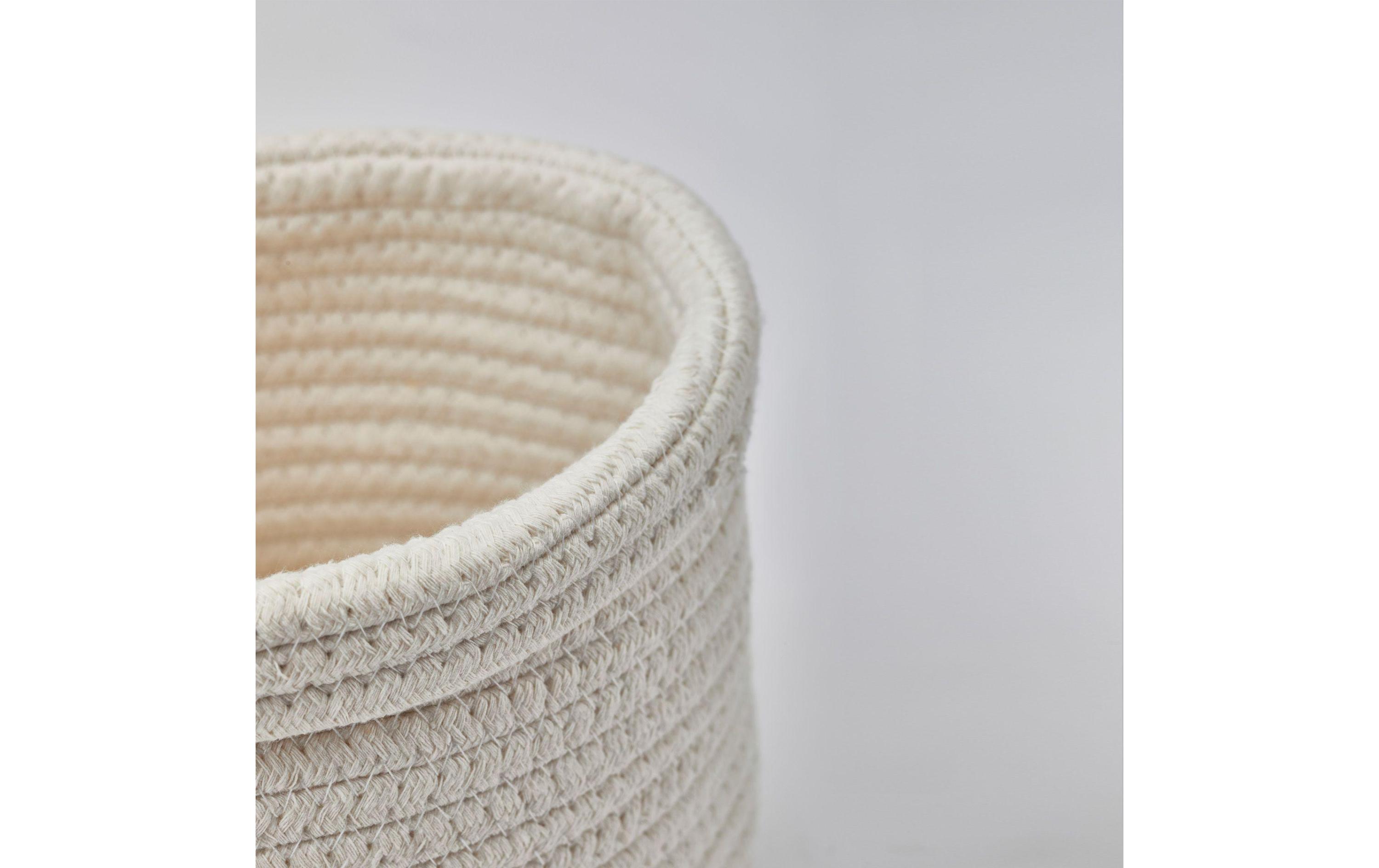 Aufbewahrungskorb Rena ElfenbeinKorb gestrickt