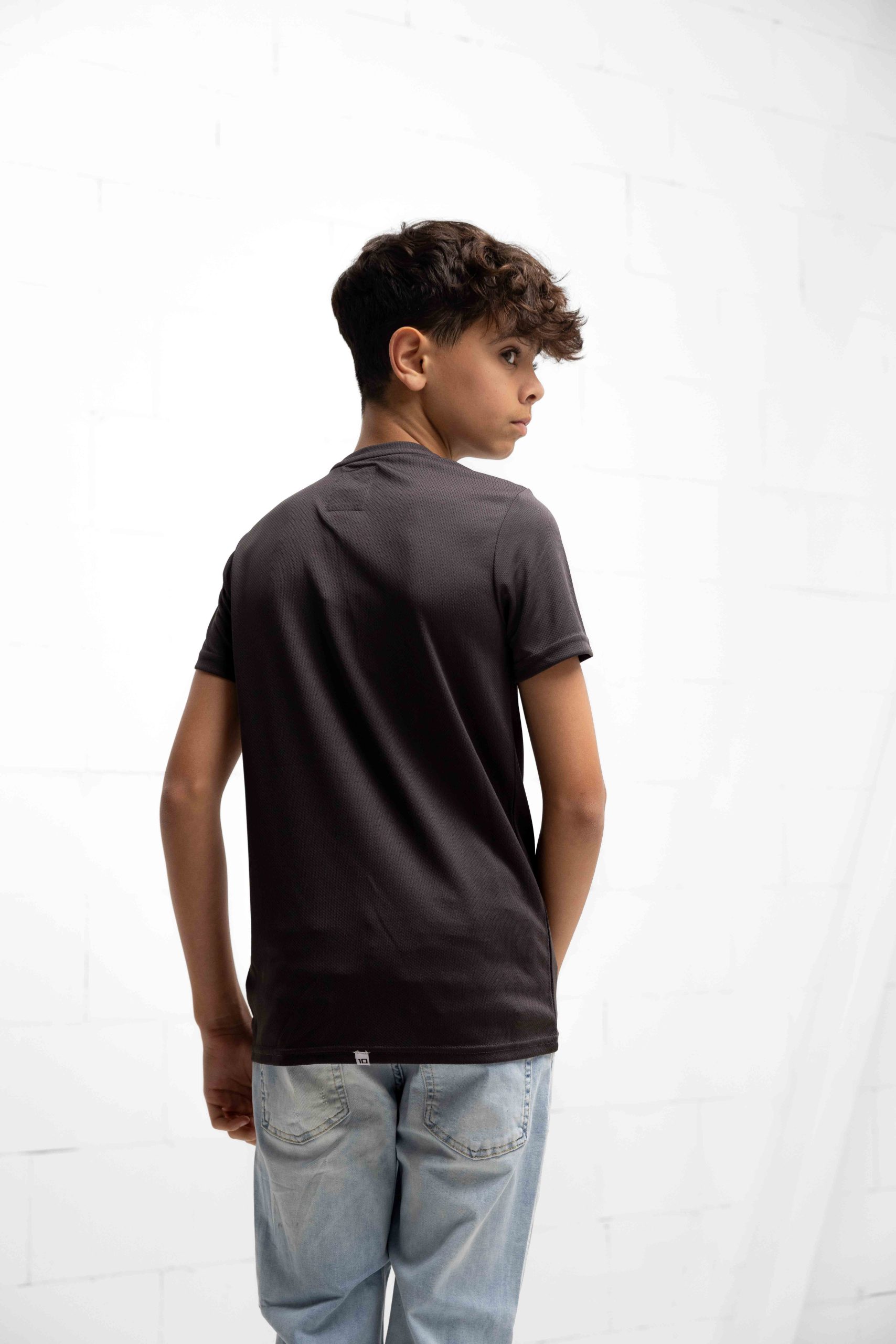 Vingino x Messi Jipper Halfzip T-Shirt Kids Donkergrijs