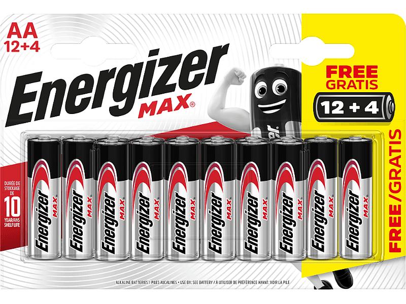 Energizer Batterie MAX AA , 16 Stück Typ LR6 / AA / Mignon, 16 Stück