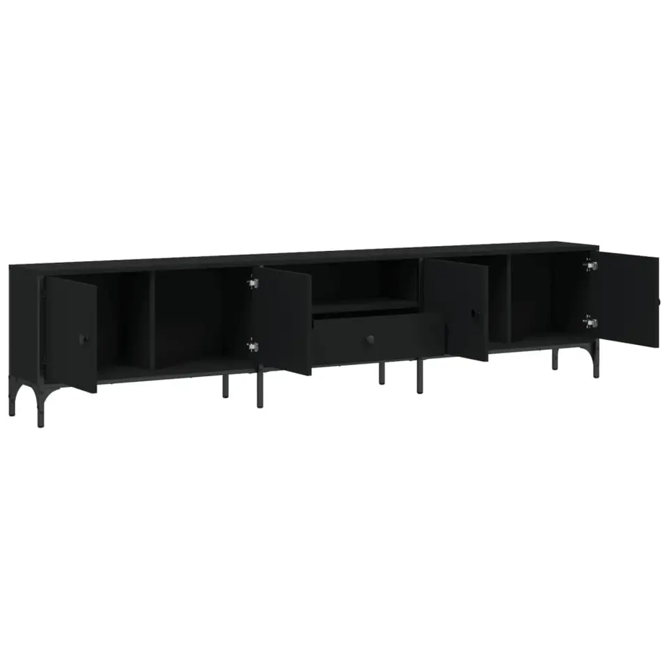 vidaXL - Tv-meubel - Zwart - Bewerkt hout