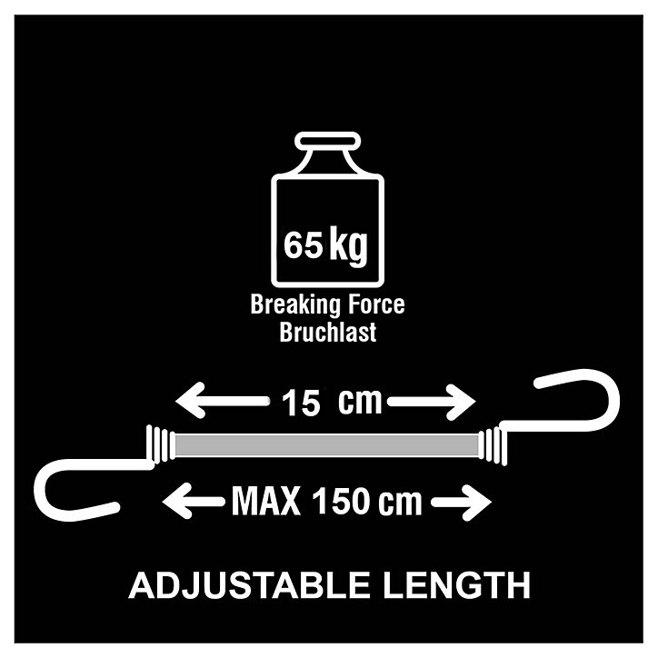 Tendeur ajustable avec crochet 100 -150 cm Master Lock