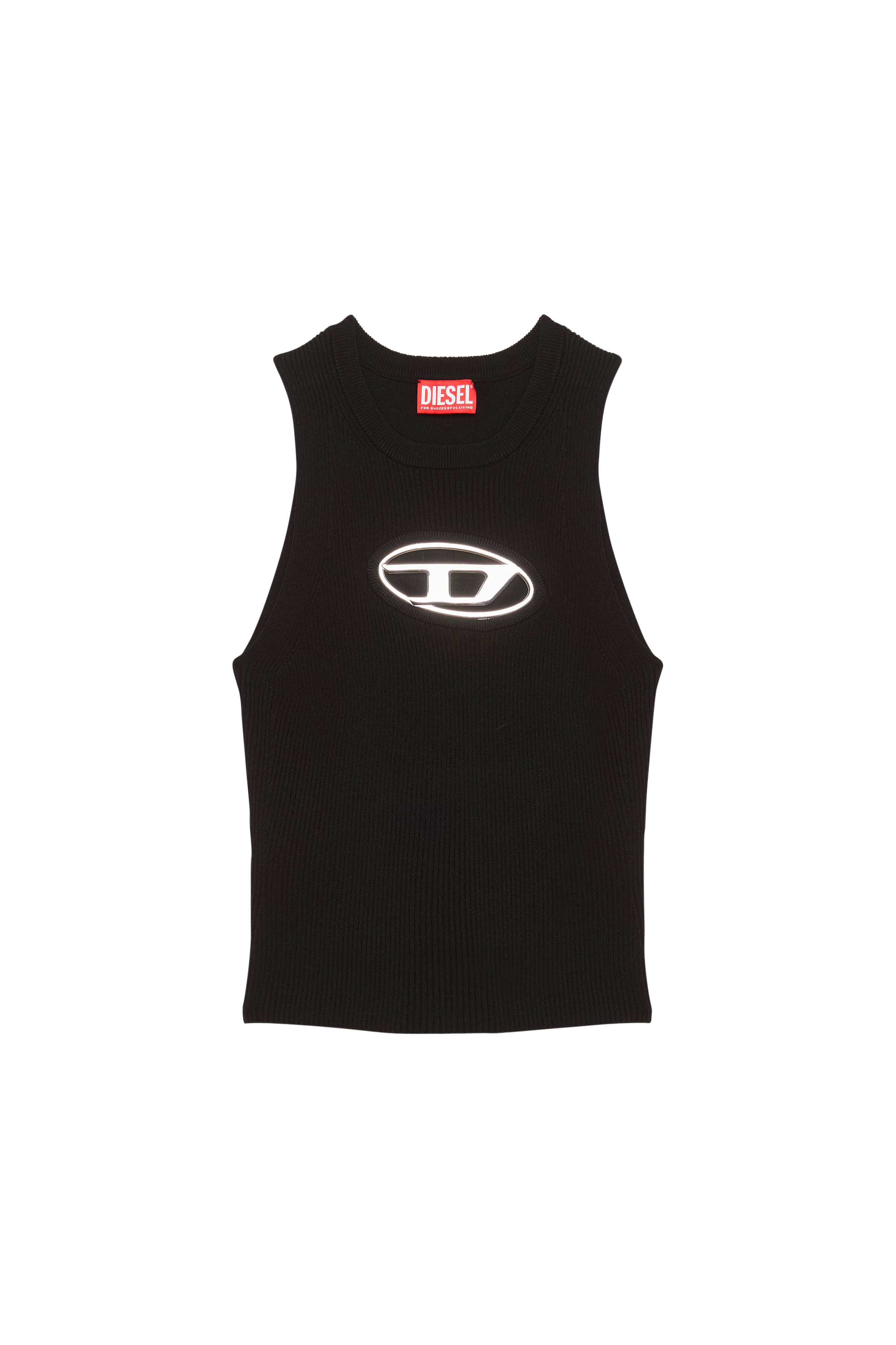 DIESEL Débardeur M-ONERVA-TOP TRICOT Noir