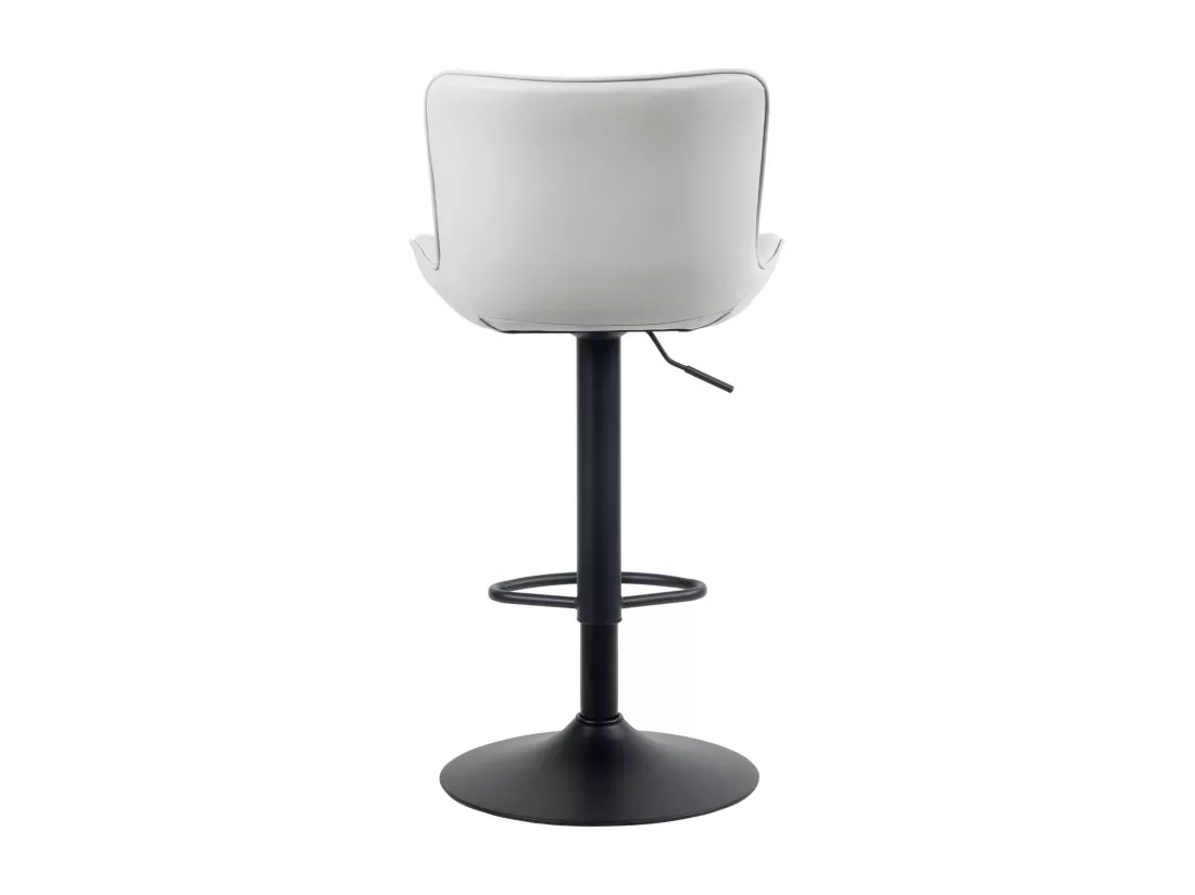 Lot de 2 Tabouret de bar - Similicuir - Blanc - Linus