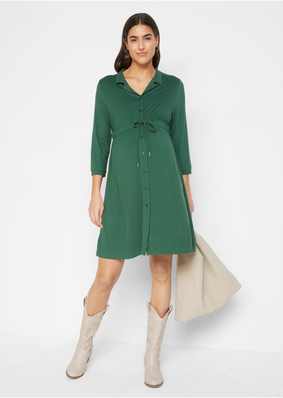 Robe de grossesse et d'allaitement avec col