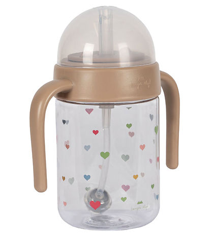 Konges Sløjd Kop m. H?ndtag/Suger?r - 330 ml - Multi Hearts