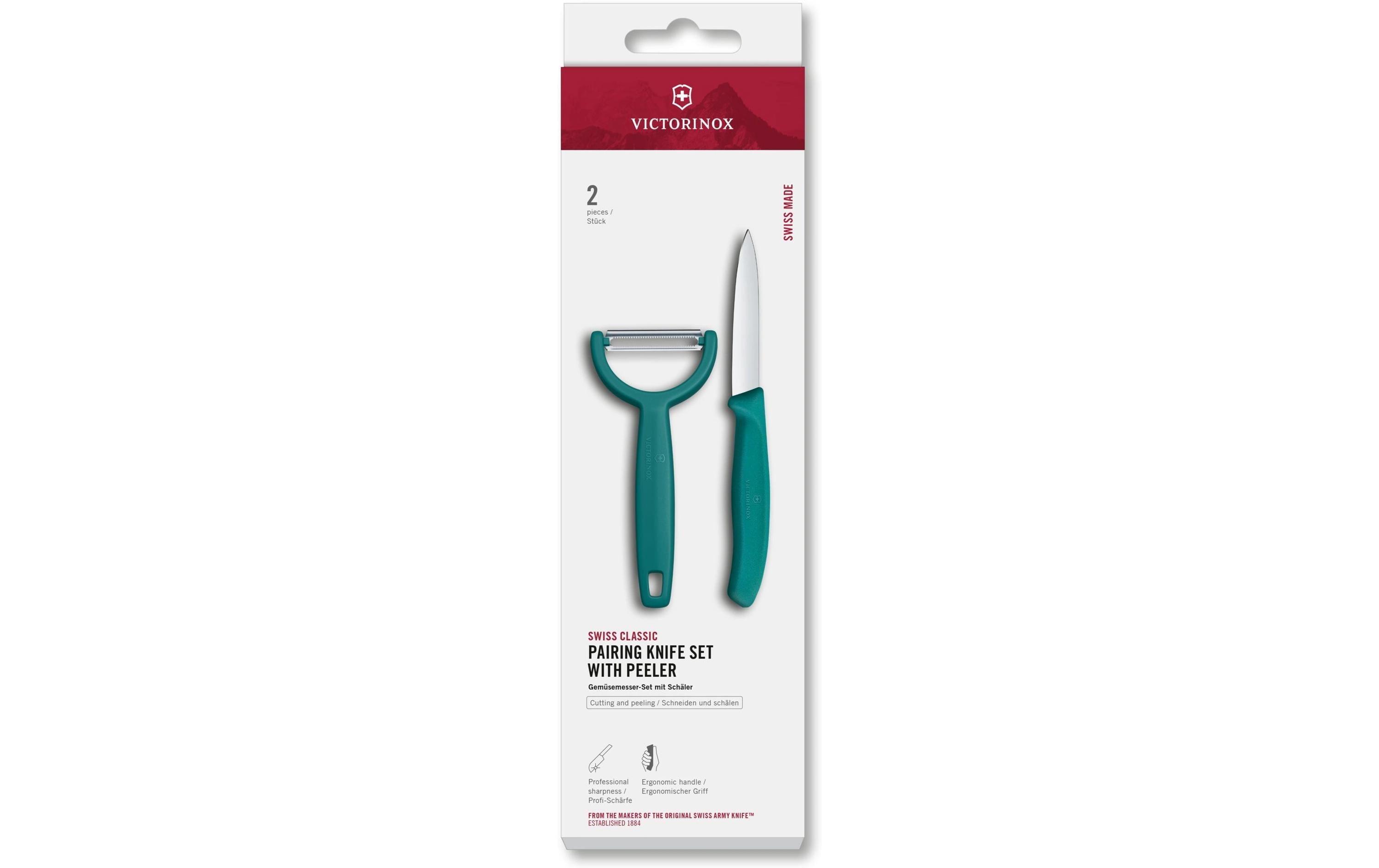 Messer-Set Swiss Classic, GrünGemüsemesser mit Y-Schäler