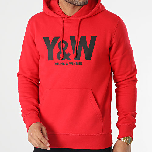 Sweat Capuche Logo Rouge Noir