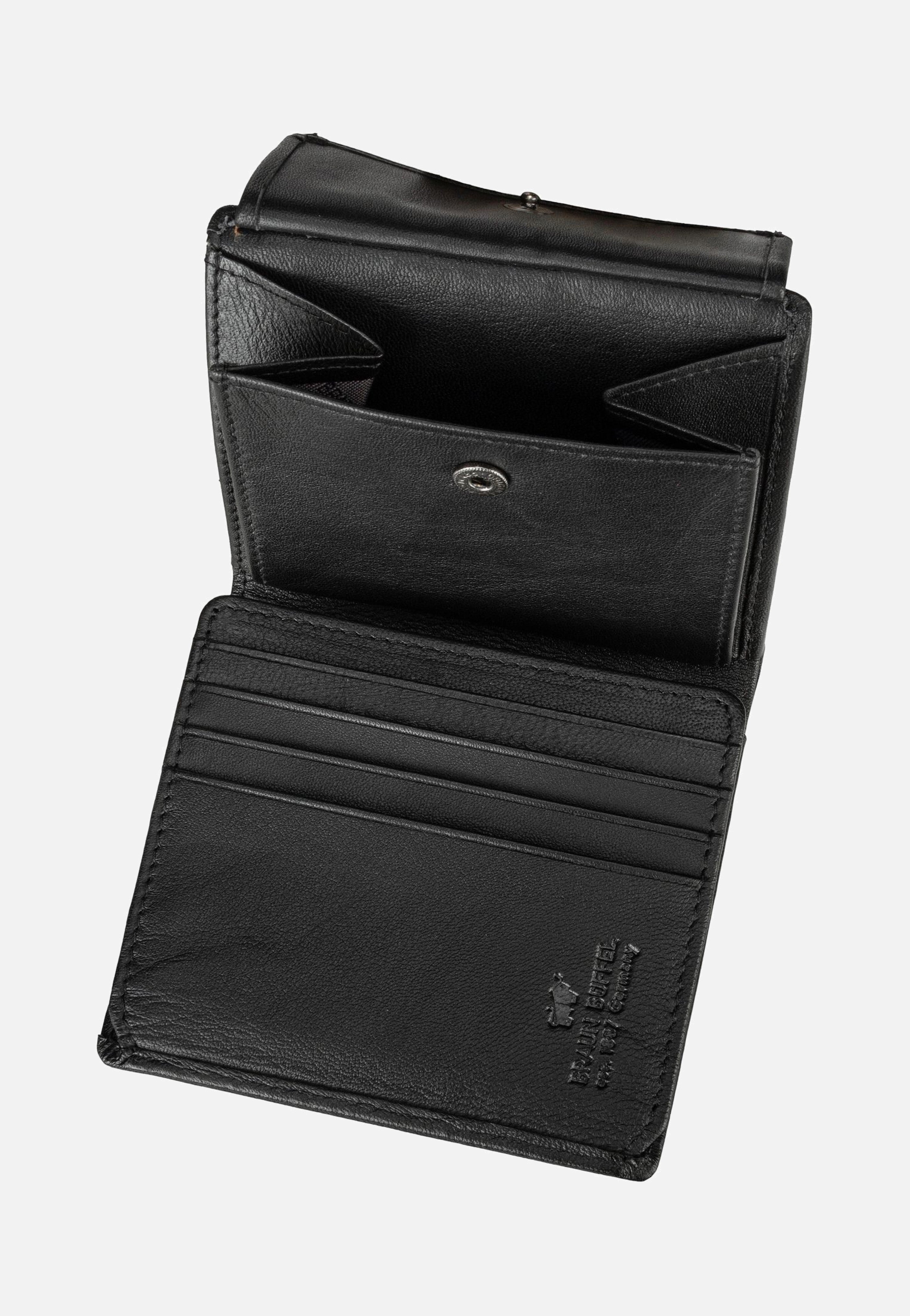 Hannes Coin Wallet Carré 8Cs Schwarz - Portemonnaie
