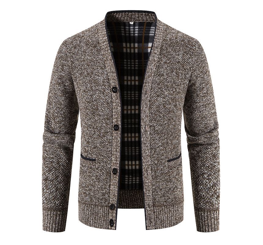 FORSETI - V-hals vest met contrasterende bies