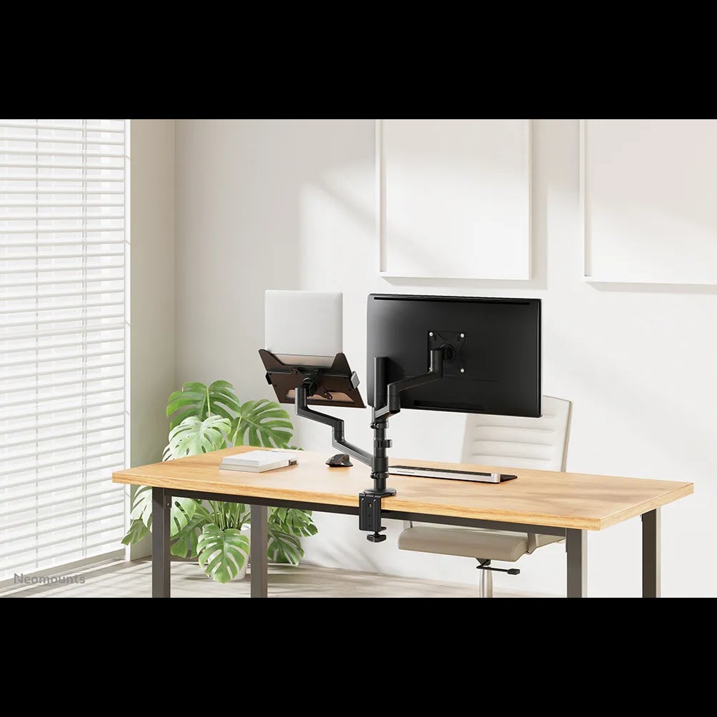 Neomounts DS20-425BL2 bureausteun voor flatscreen en laptop