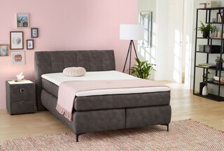 Boxspringbett Bianca 140 x 200 cm grau