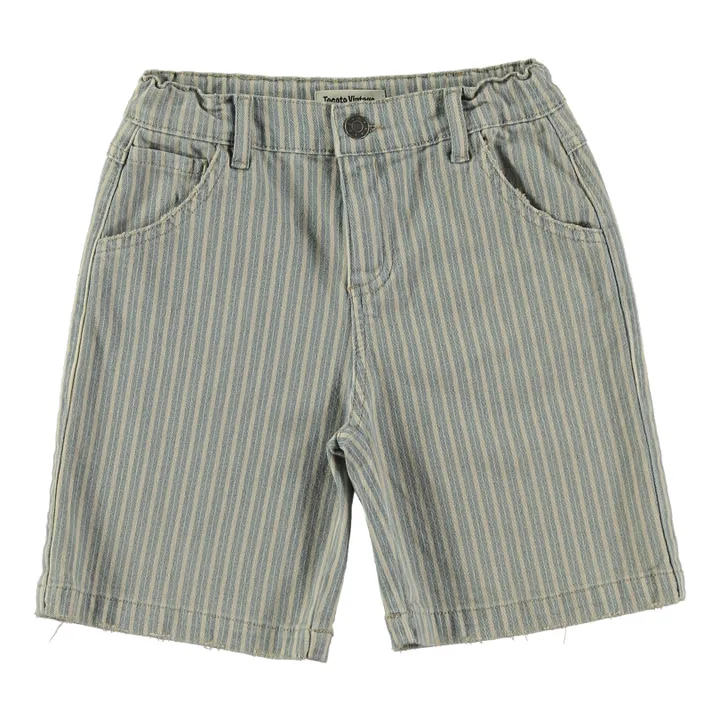 Tocoto Vintage Short Rayure | Bleu ciel
