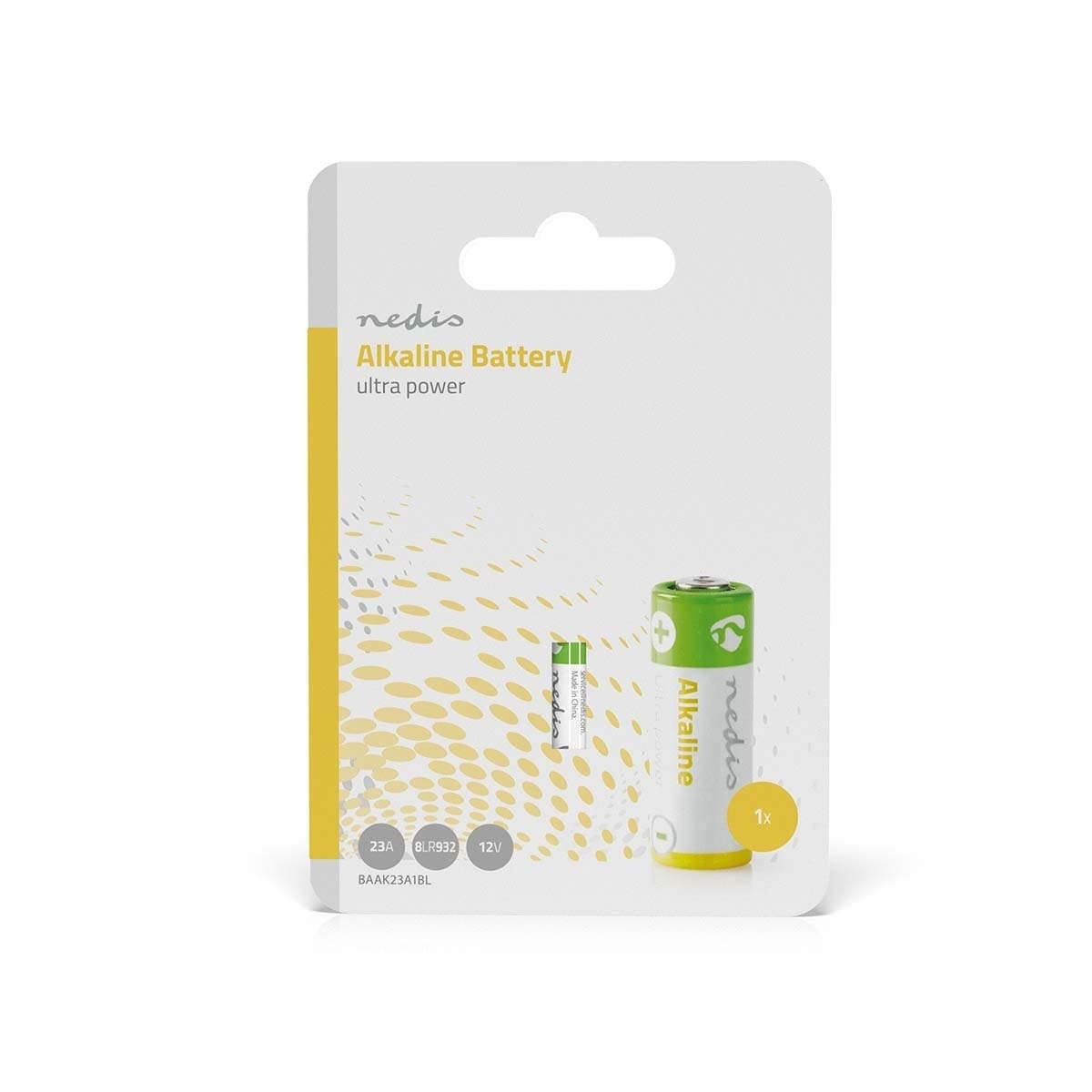 Nedis Alkalisk batteri 23A | 12 V DC | 1-Blister | 8LR932 | Grøn / Gul