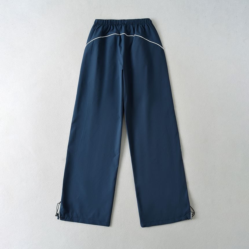 Asiris - Wijde joggingbroek met hoge taille en trekkoord