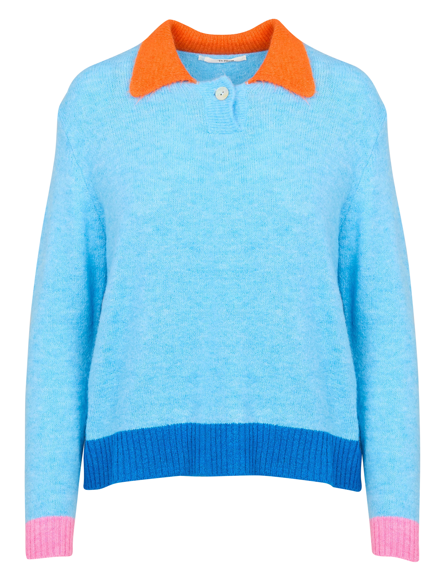 DANZA - Pull droit col classique tricolore | Multicolore