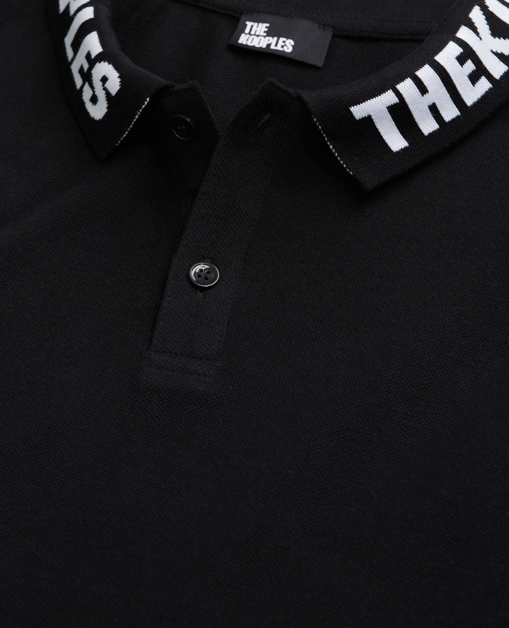 Polo à col logo noir