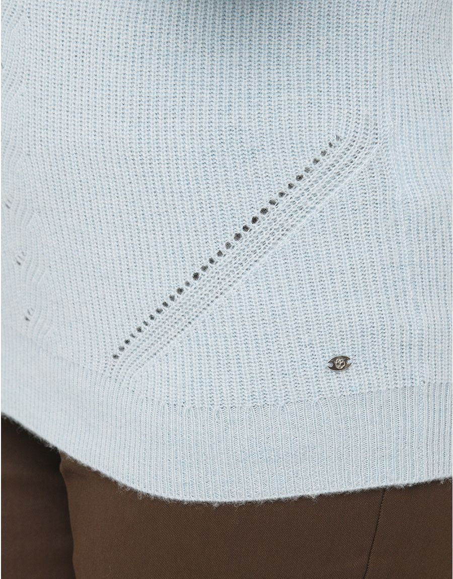 Pull bleu laine cachemire