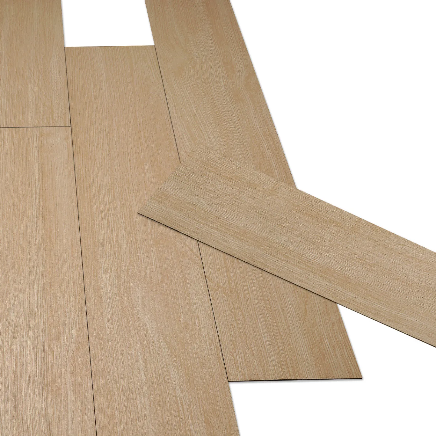 Lames PVC adhésives SOLEA 2,23m² bois façon chêne clair