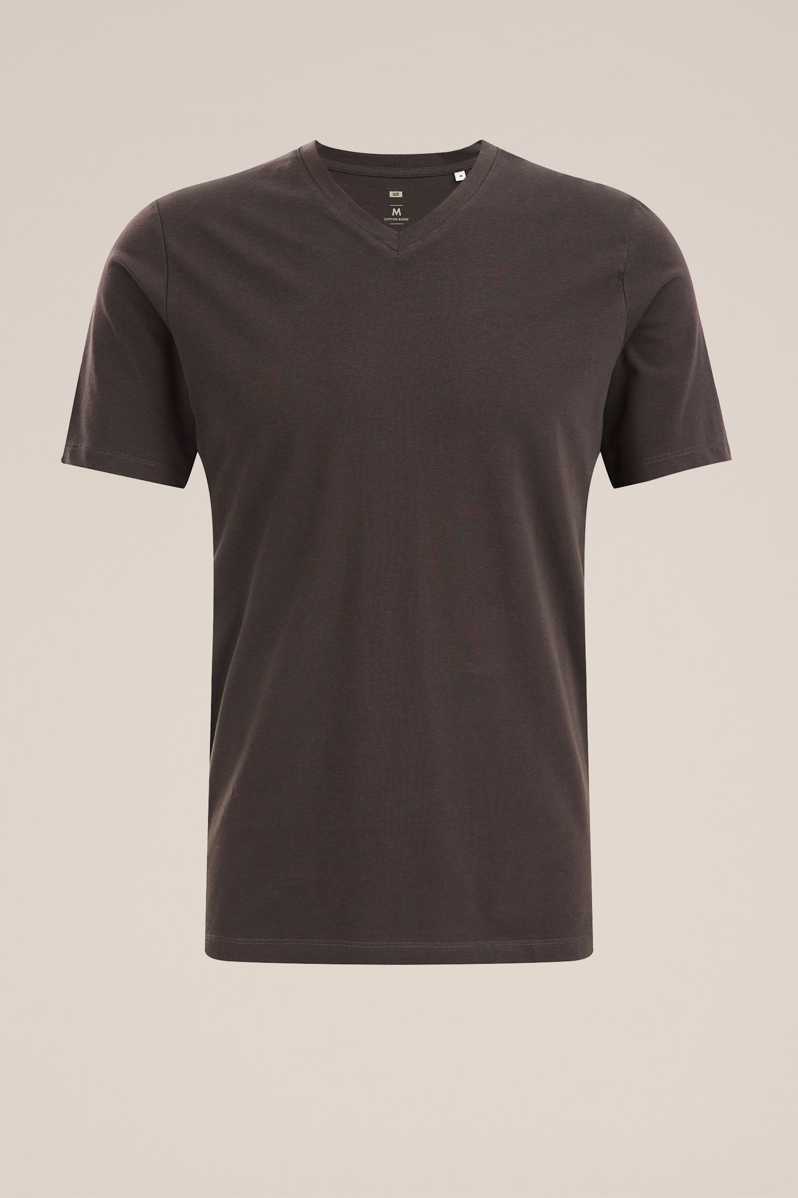 T-shirt WE Fashion Donkergrijs gemeleerd