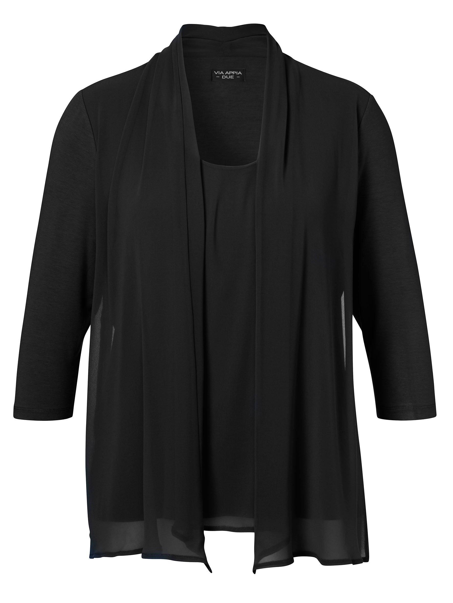 Tunika in 2-in-1-Optik, aus Chiffon