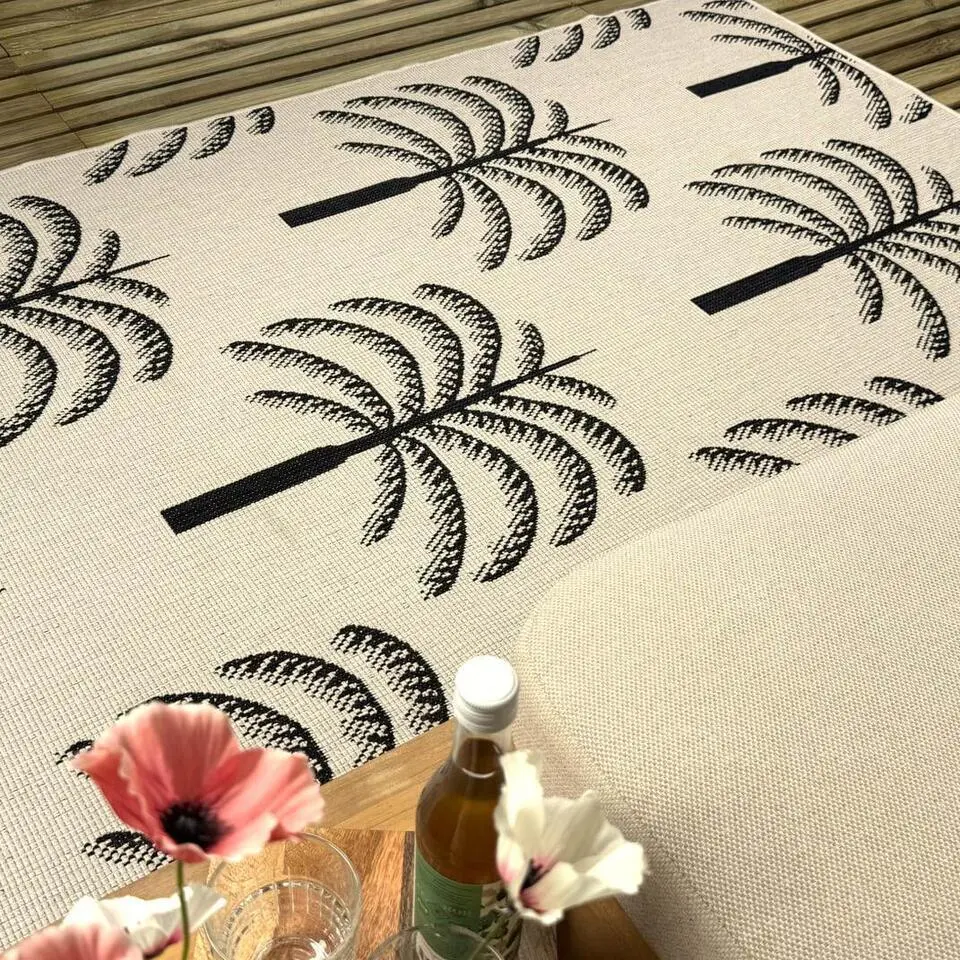 Interieur05 buitenkleed zwart/wit Oase - 230 x 160 cm