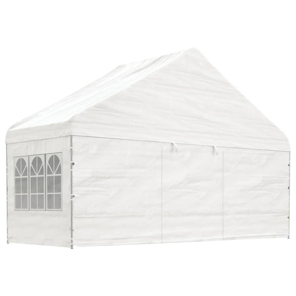 Belvédère avec toit blanc 20,07x5,88x3,75 m polyéthylène
