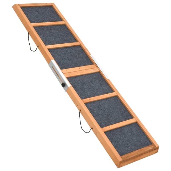 vidaXL Hunderampe grå 120x30 cm heltre gran