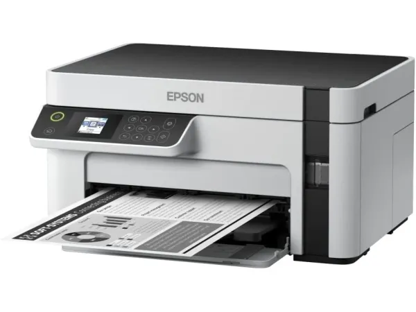Epson EcoTank ET-M2120 - Multifunktionsprinter - S/H - blækprinter - A4/Legal (medie) - op til 15 spm (udskriver) - 150 ark - USB, Wi-Fi - hvid