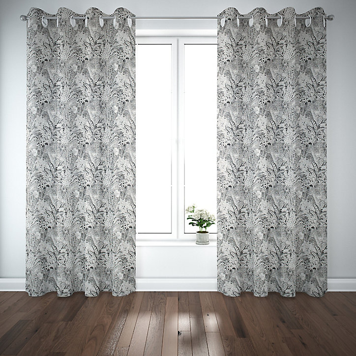 Rideau Mokau GoodHome l.140 x H.260 cm noir