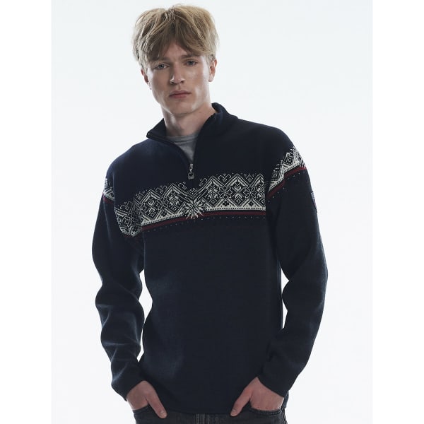 Pull DALE OF NORWAY MORITZ M SWEATER DARKCHARCOAL RASPBERRY BLACK