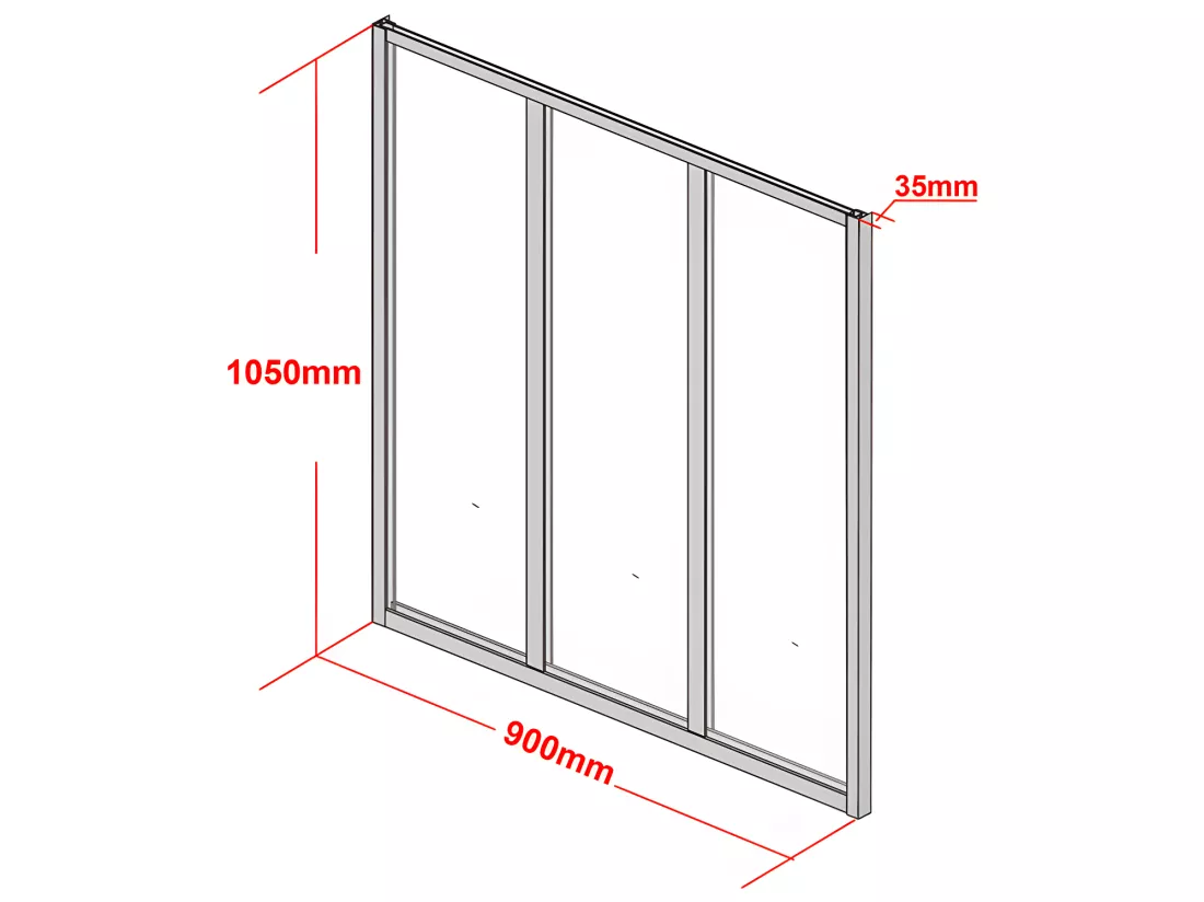 Verrière atelier en aluminium thermolaqué - 90x105 cm - Blanc - BAYVIEW