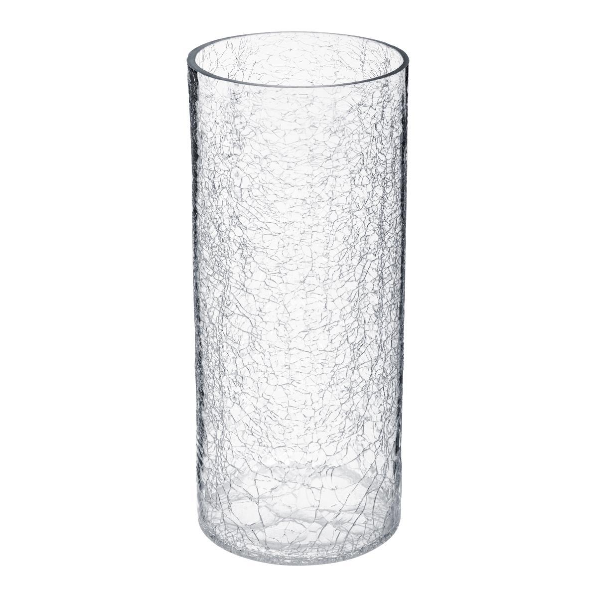 VASE CYLINDRE CRAQUELE D.13X30CM