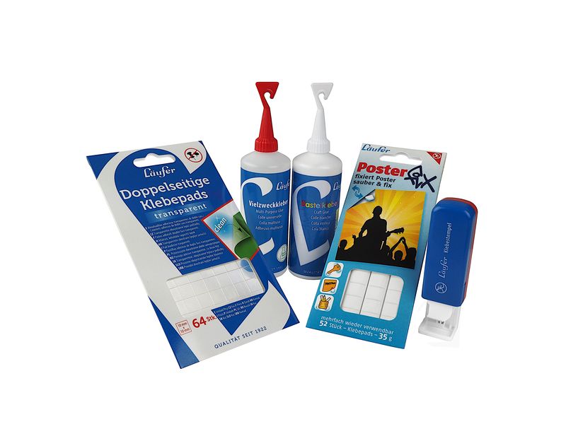 Läufer Bastelkleber 100 g Klebstoff für Papier, Pappe, Leder, Textilien usw.