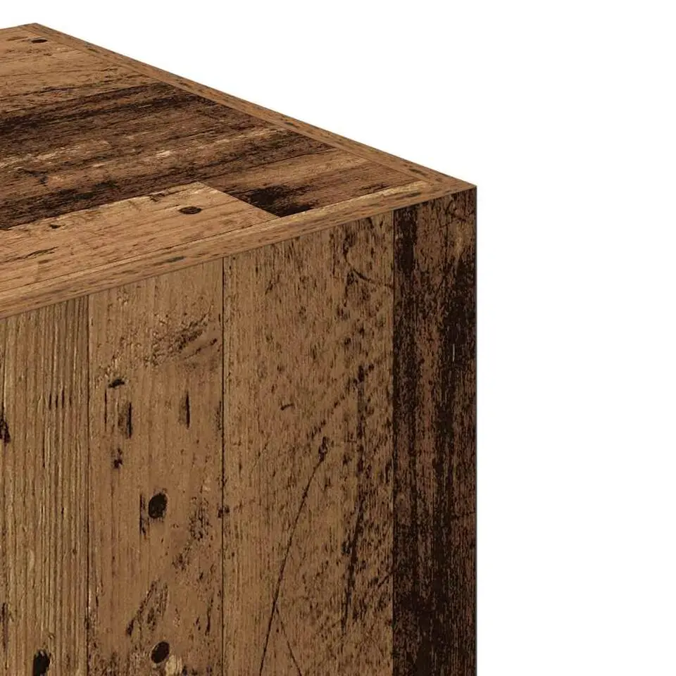 vidaXL - 2-deurs Kledingkast - Bewerkt hout - Oud hout - 80x52x180 cm
