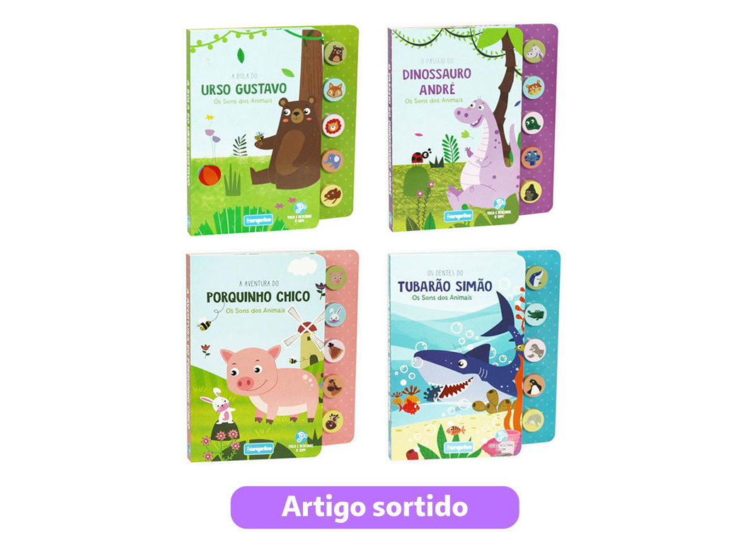 LIVRO OS SONS DOS ANIMAIS MODELOS SORTIDOS