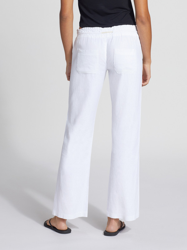 Oceanside Pantalon évasé Blanc Femme