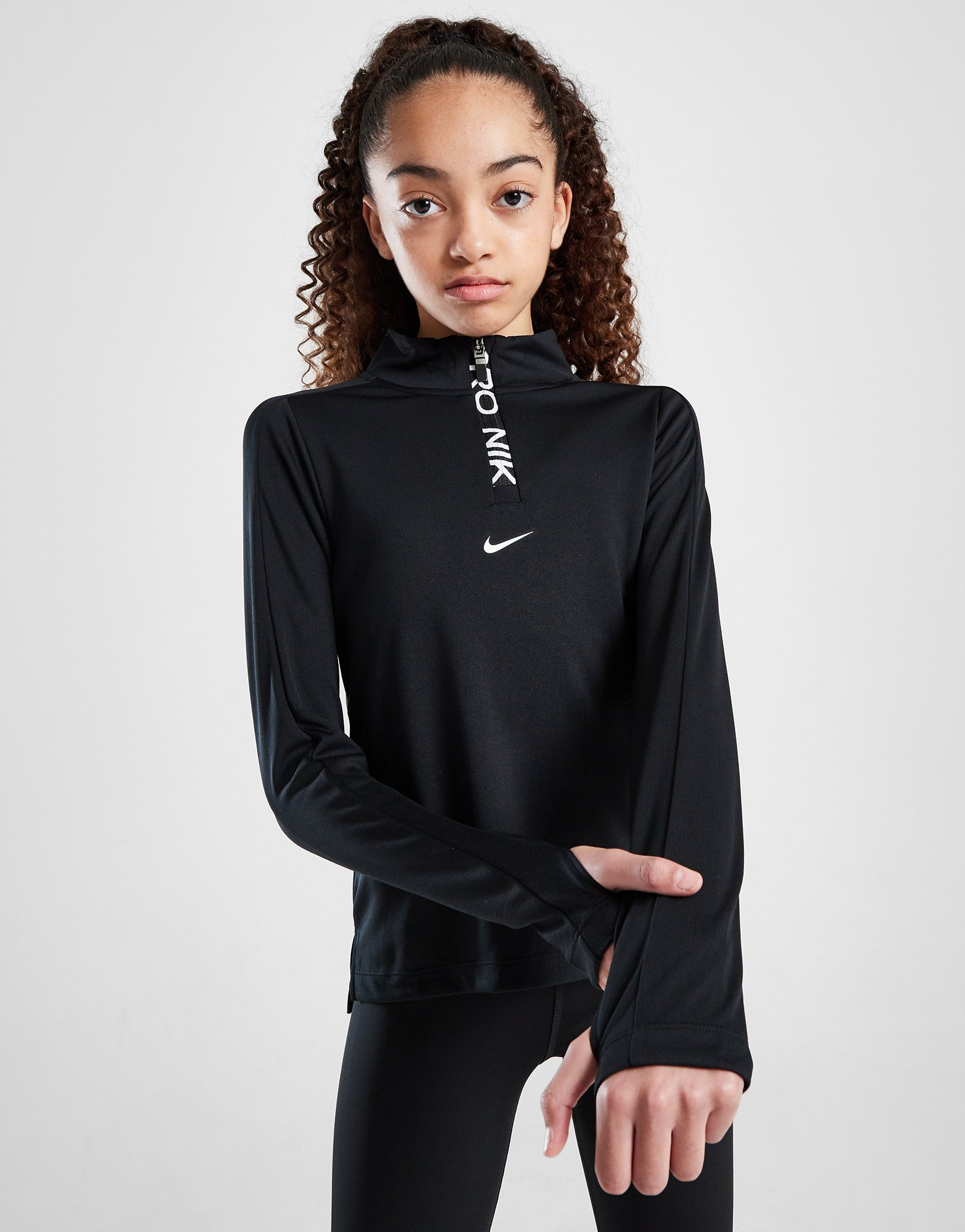 Nike Girls' Fitness Long Sleeve 1/2 Zip Top Junior