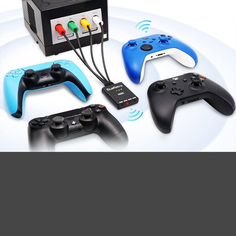 Wireless Retro Receiver Bluetooth Game Controller Adapter für Nintendo GameCube Konsole - Schwarz
