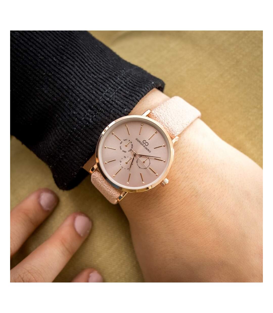 Jolie Montre Femme Rose Beige GIORGIO