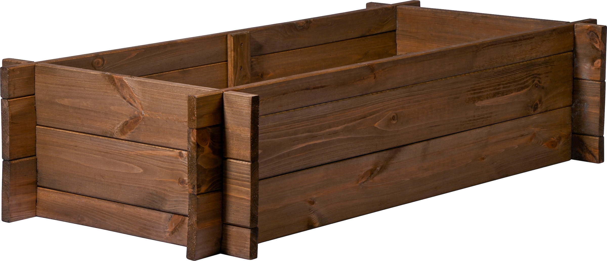 dobar Hochbeet »Steck-Hochbeet Massivholz Gr. M., Dunkelbraun« Füllvolumen ca. 115 Liter, LxBxH: 117x58,5x27,5 cm