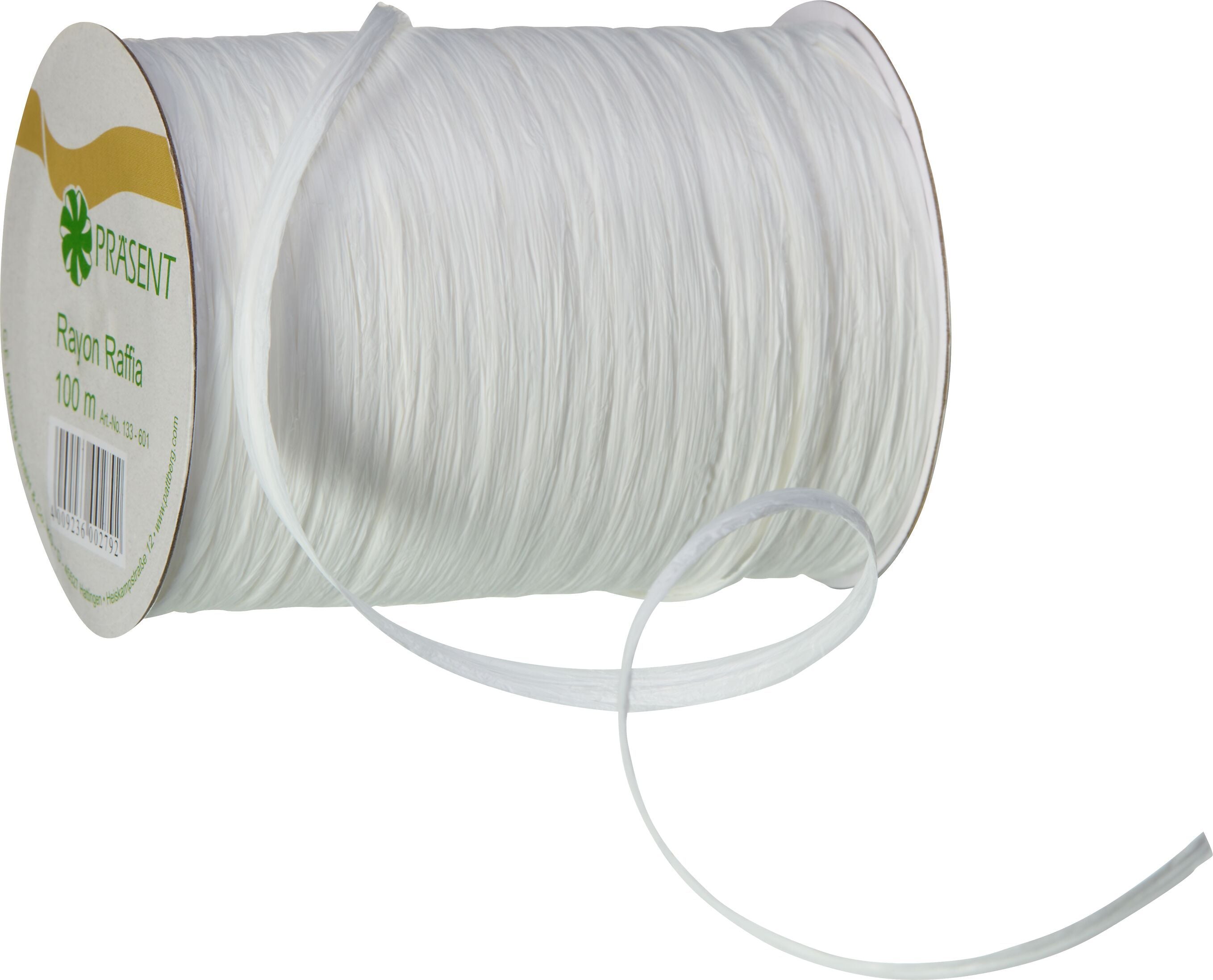 RAYON RAFFIA Geschenkband - Weiss / B: 2.0 mm x T: 100.0 m