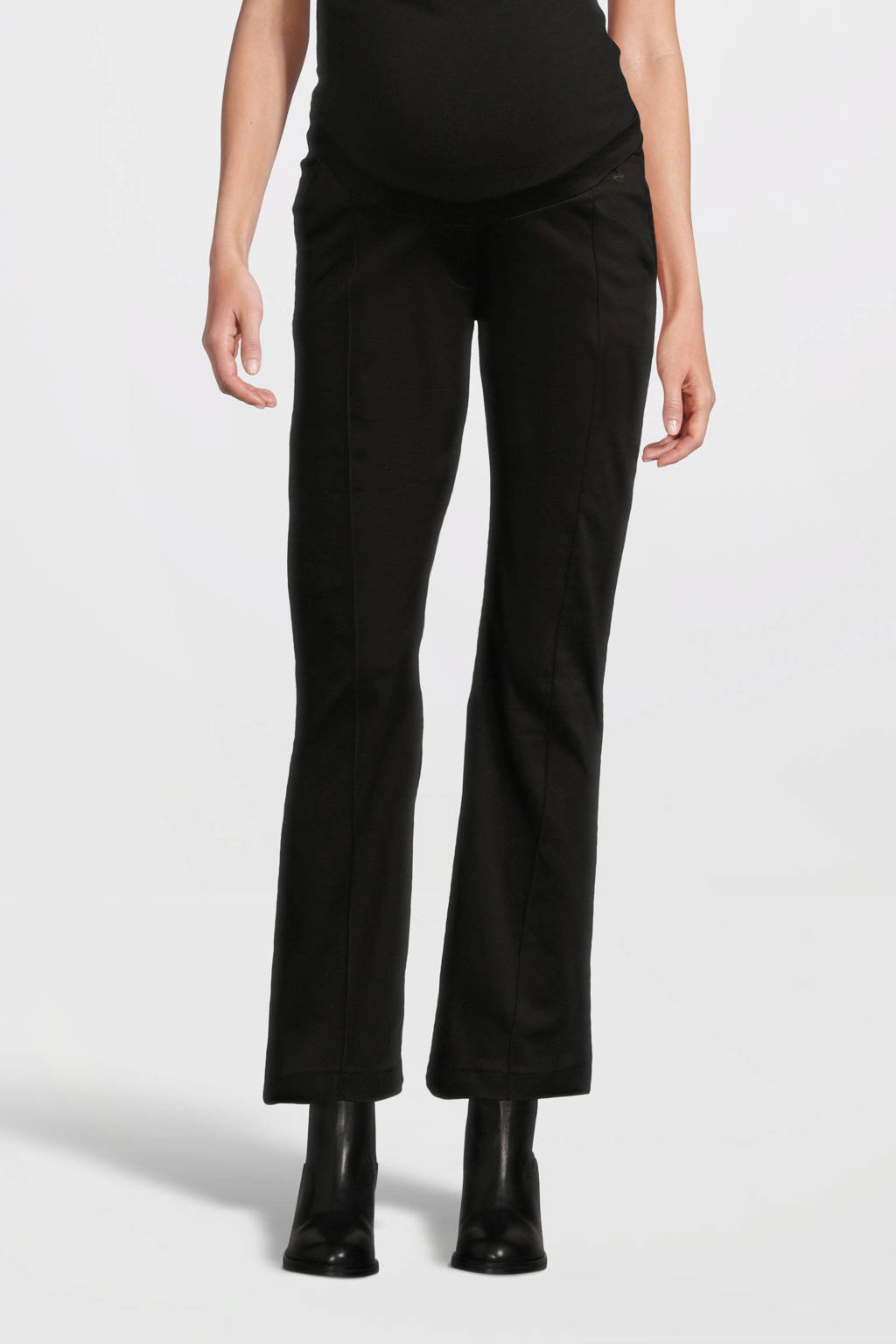 LOVE2WAIT flared high waist zwangerschaps flared broek zwart