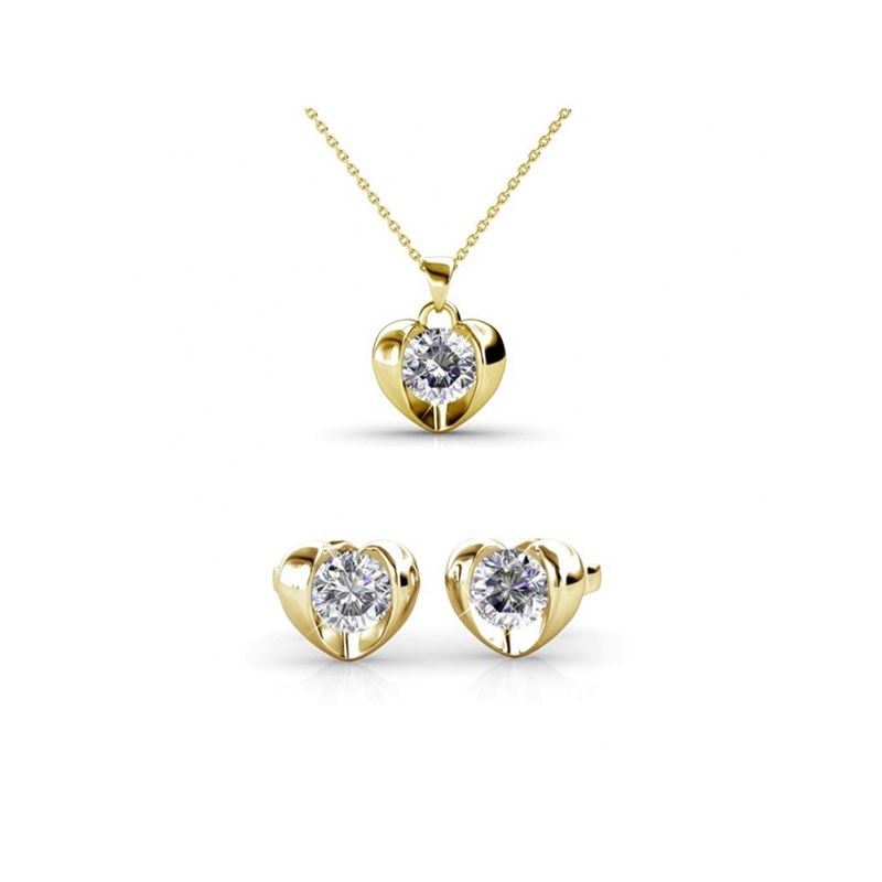 Parure Simply Love - Doré et Cristal