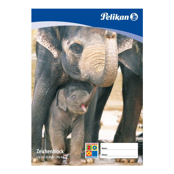 Pelikan Zeichenblock A4 20 Blatt, TCF-100g-m²