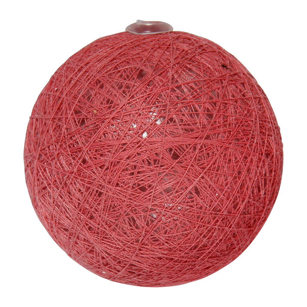 Boule tissu rose tendre D 6cm