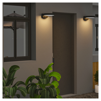 solar wandlamp Bilbao 180 lumen met dag/nacht- en bewegingssensor