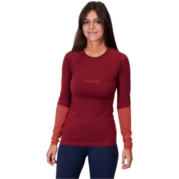 T-shirt thermique AYAQ MEFONNA MERINO LS W RED SIENNA