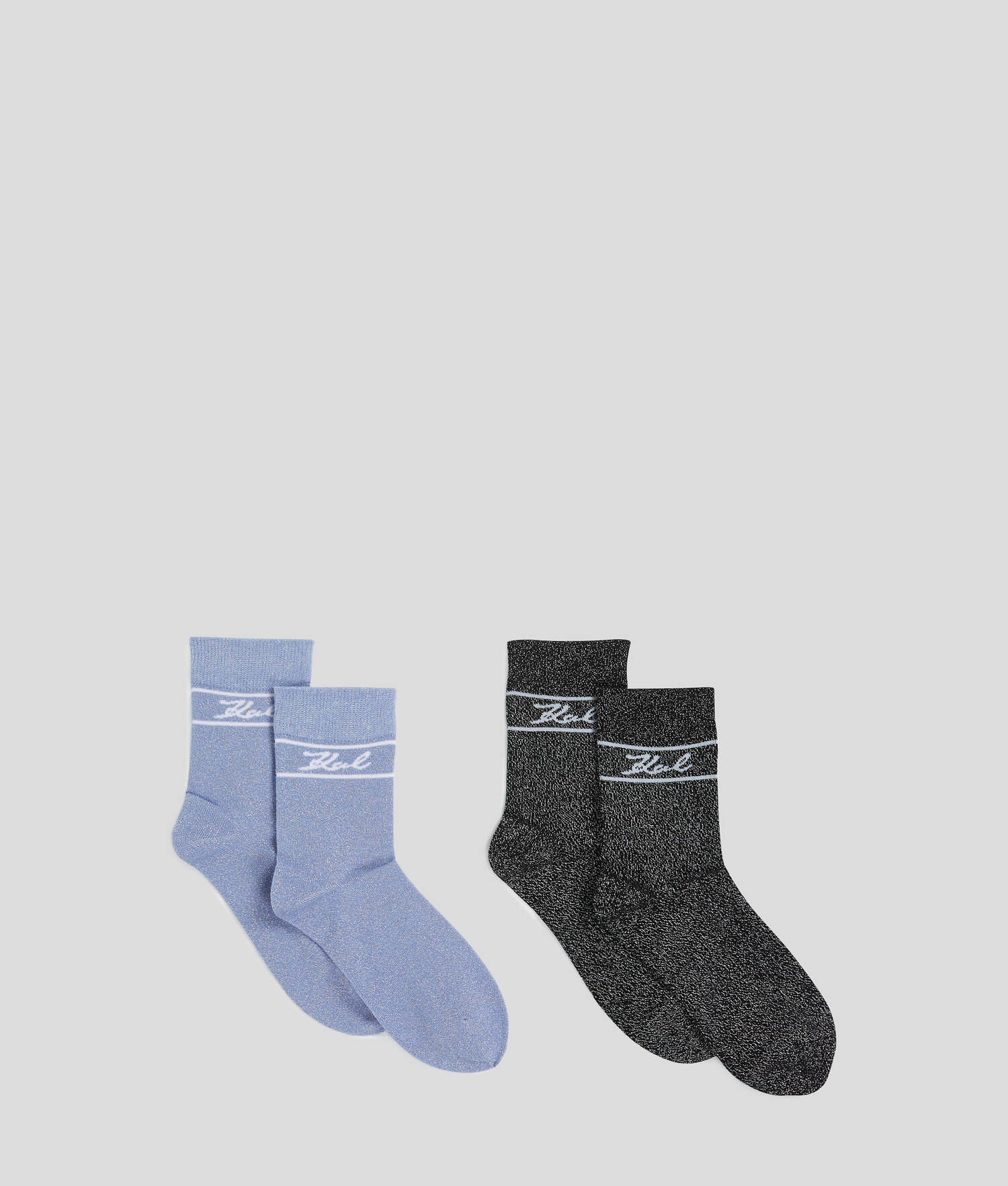 CHAUSSETTES K/SIGNATURE – LOT DE 2 - Chambray doux et noir