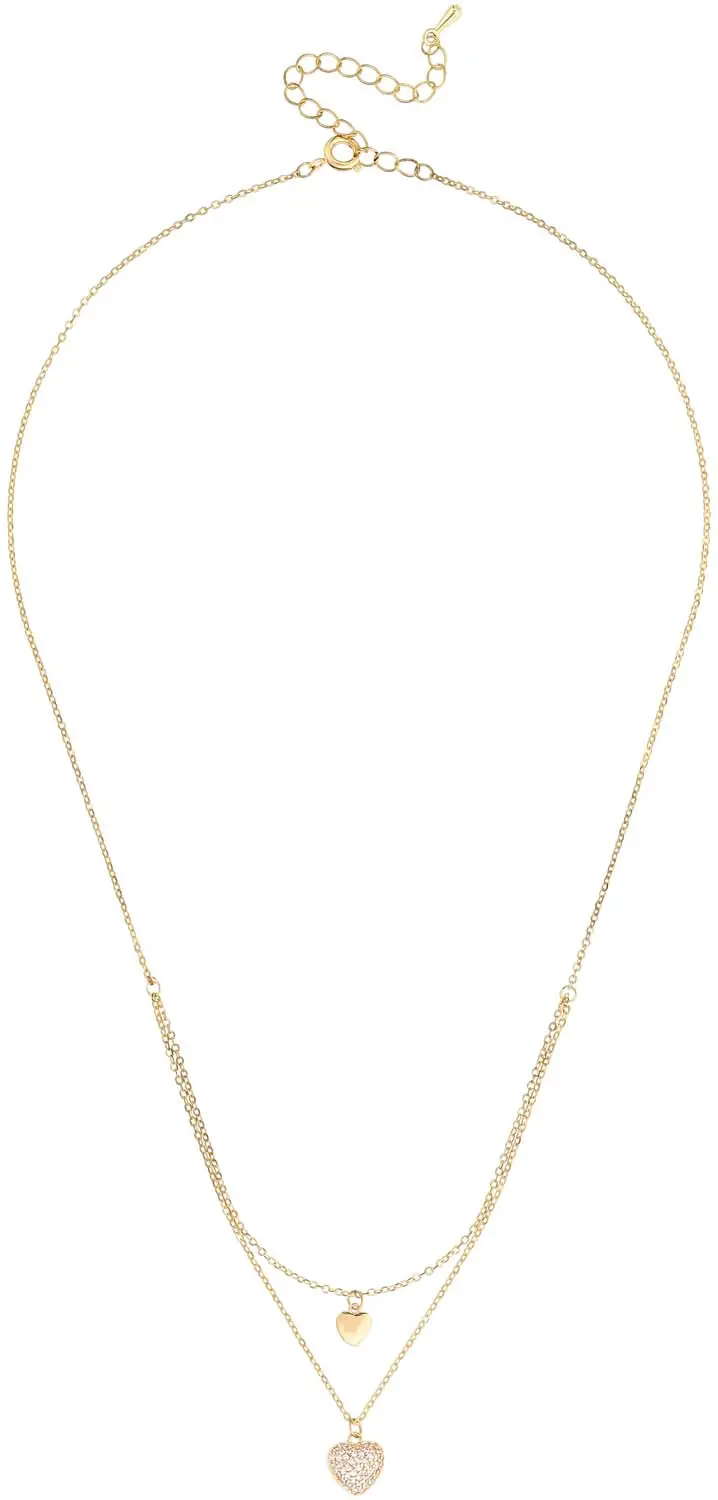Layering Kette - Heart Duo