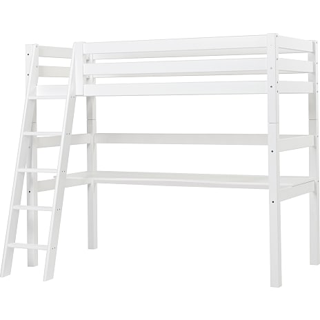Hoppekids ECO Luxury højseng med bordplade og skrå stige 90x200cm